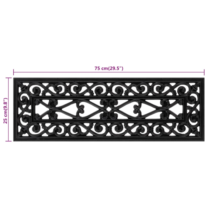 vidaXL kāpņu paklāji, 10 gab., 25x75 cm, gumija