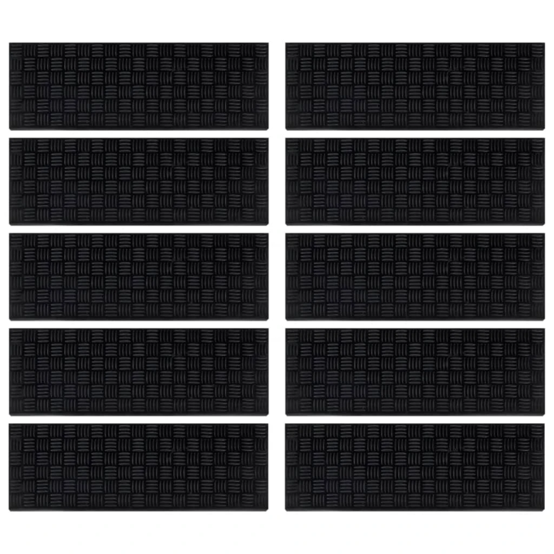 vidaXL kāpņu paklāji, 10 gab., 25x75 cm, gumija