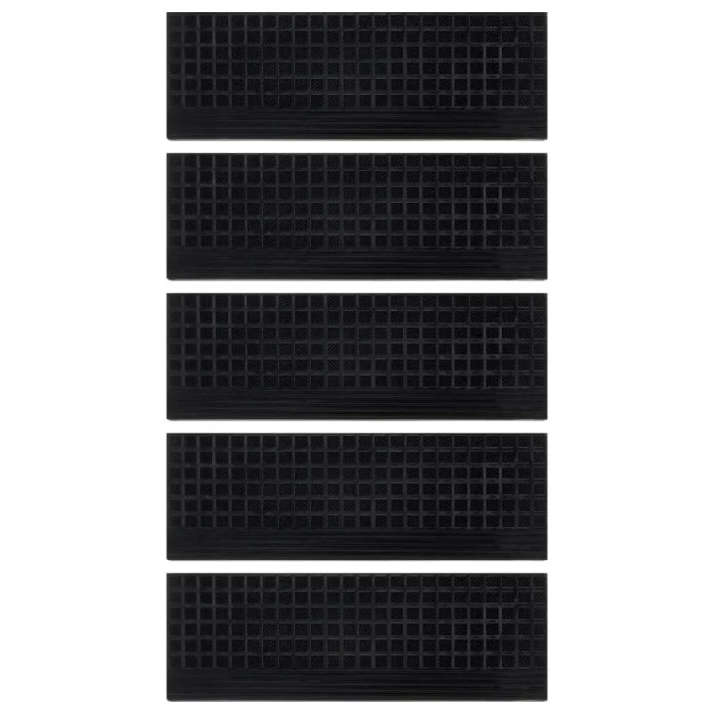 vidaXL kāpņu paklāji, 5 gab., 25x75 cm, gumija