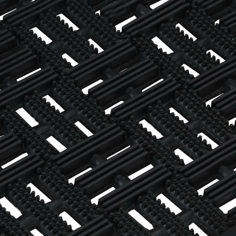 vidaXL durvju paklājs, taisnstūra forma, 45x75 cm, gumija