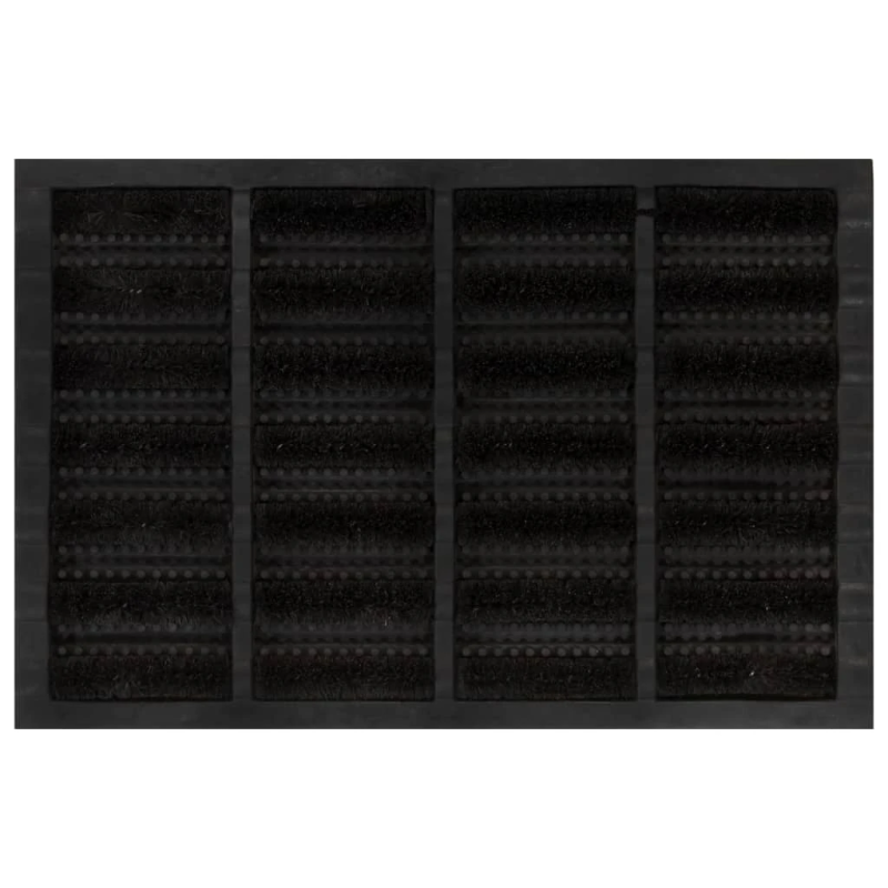 vidaXL durvju paklājs, taisnstūra, 40x60 cm, gumija, kokosa šķiedra