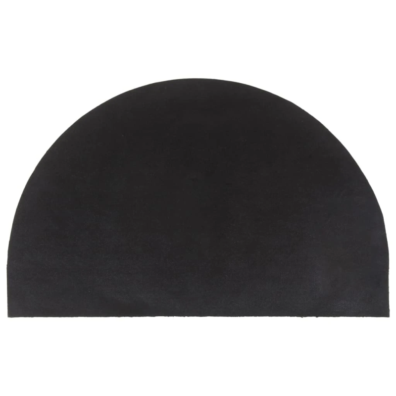 vidaXL durvju paklājs, dabīga krāsa, pusapaļš, 50x80 cm