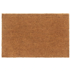 vidaXL durvju paklājs, dabīga krāsa, 65x100 cm, pūkaina kokosa šķiedra