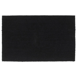 vidaXL durvju paklājs, melns, 50x80 cm, pūkaina kokosa šķiedra