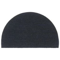 vidaXL durvju paklājs, tumši pelēks, pusapaļš, 50x80 cm