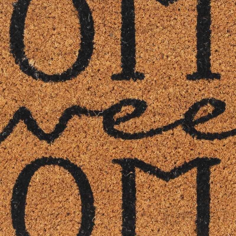 vidaXL durvju paklājs, dabīga krāsa, 45x75 cm, pūkaina kokosa šķiedra