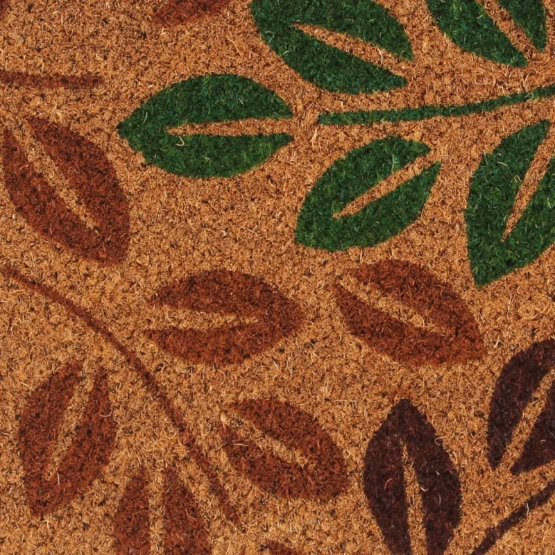 vidaXL durvju paklājs, dabīga krāsa, 45x75 cm, pūkaina kokosa šķiedra