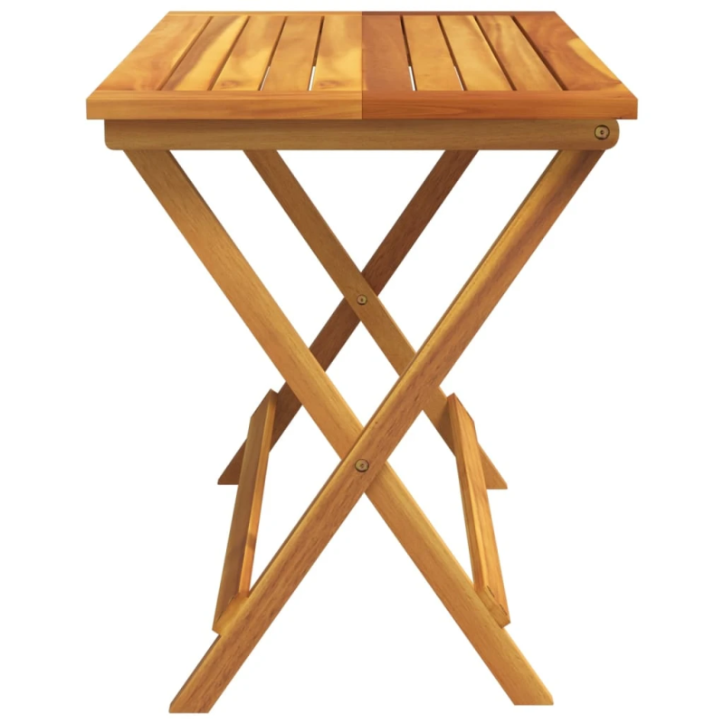 vidaXL saliekams dārza galds, 90x52,5x65 cm, akācijas masīvkoks