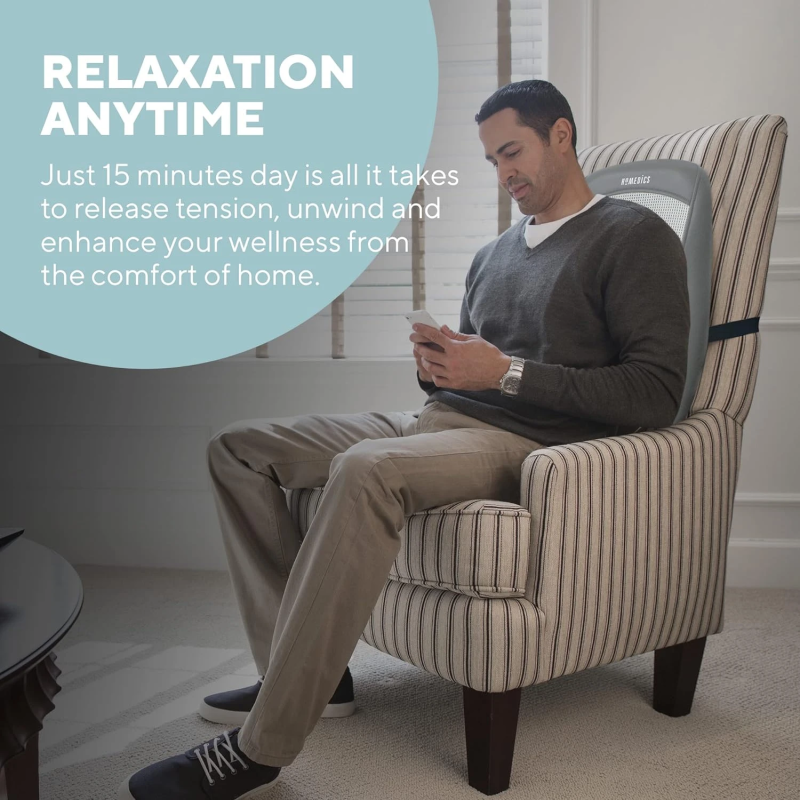 Homedics SBM-180H-EU Shiatsu Massage Chair for Back and Shoulders with Heat