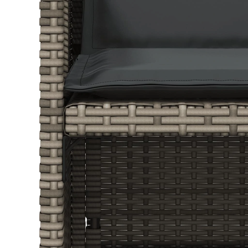 vidaXL dārza krēsli ar matračiem, 4 gab., pelēka PE rotangpalma