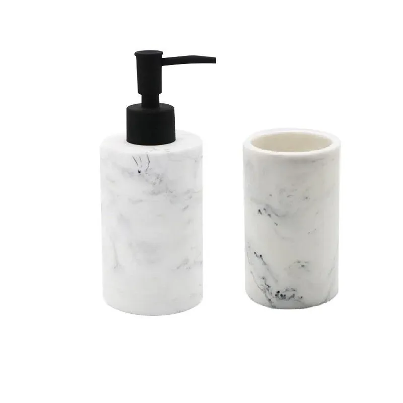 Ziepju dozators Domoletti, balta krās.-melna krās., 0.3 l