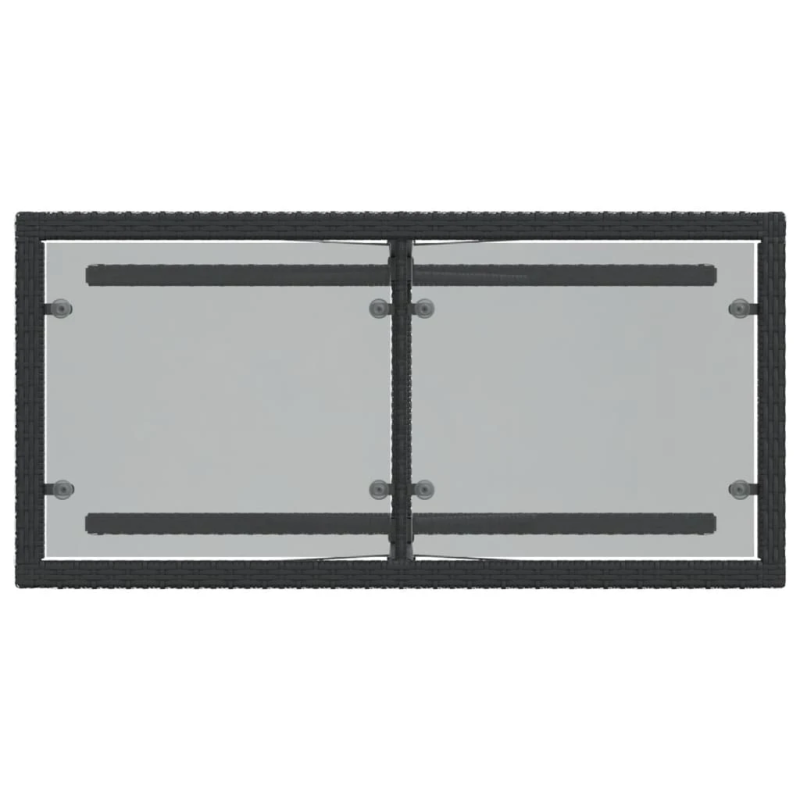 vidaXL 3-daļīgs bistro mēbeļu komplekts, matrači, melna PE rotangpalma