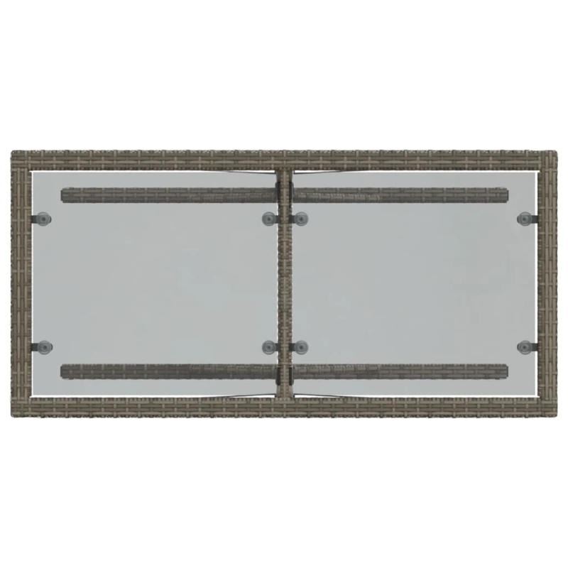 vidaXL 3-daļīgs bistro mēbeļu komplekts, matrači,pelēka PE rotangpalma