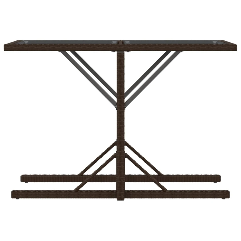 vidaXL 3-daļīgs bistro mēbeļu komplekts, matrači, brūna PE rotangpalma