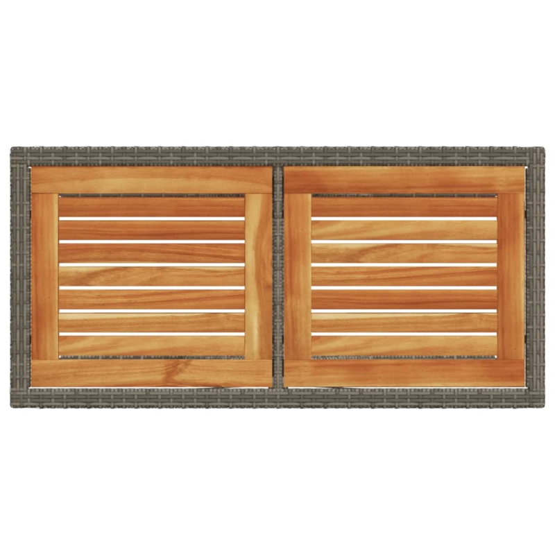 vidaXL 3-daļīgs bistro mēbeļu komplekts, matrači,pelēka PE rotangpalma