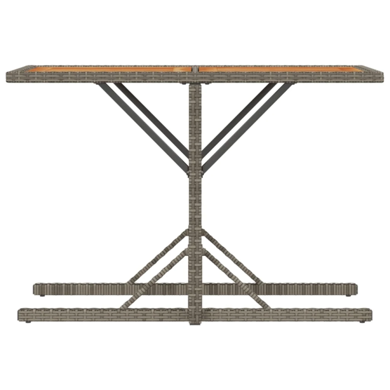 vidaXL 3-daļīgs bistro mēbeļu komplekts, matrači,pelēka PE rotangpalma