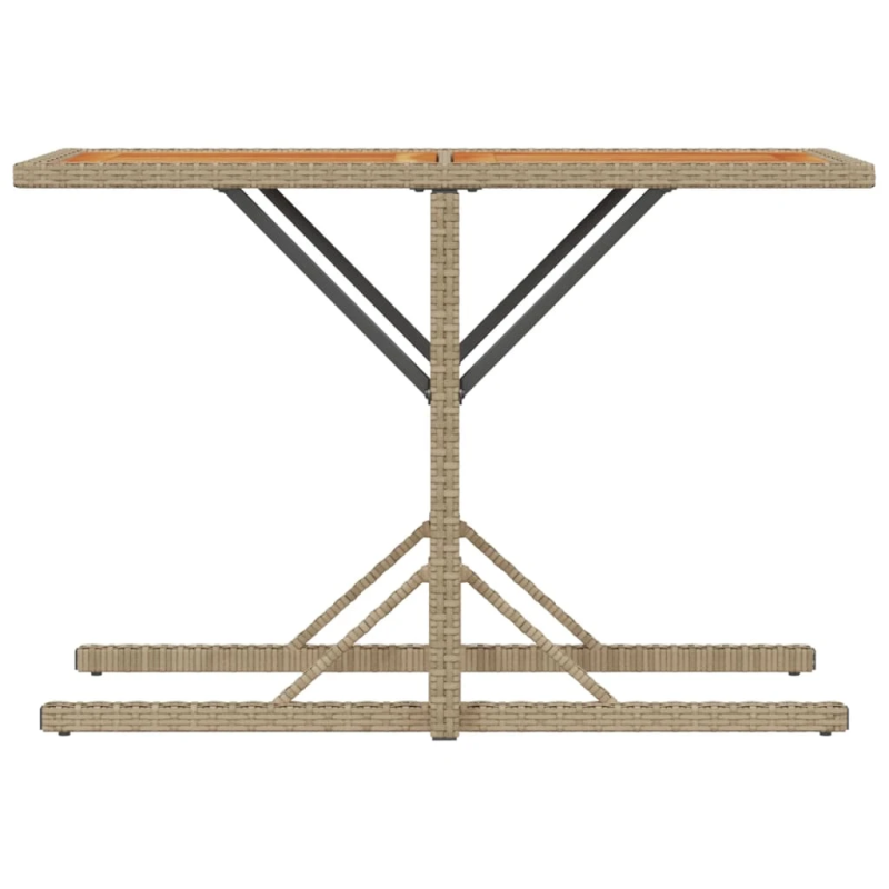 vidaXL 3-daļīgs bistro mēbeļu komplekts, matrači, bēša PE rotangpalma