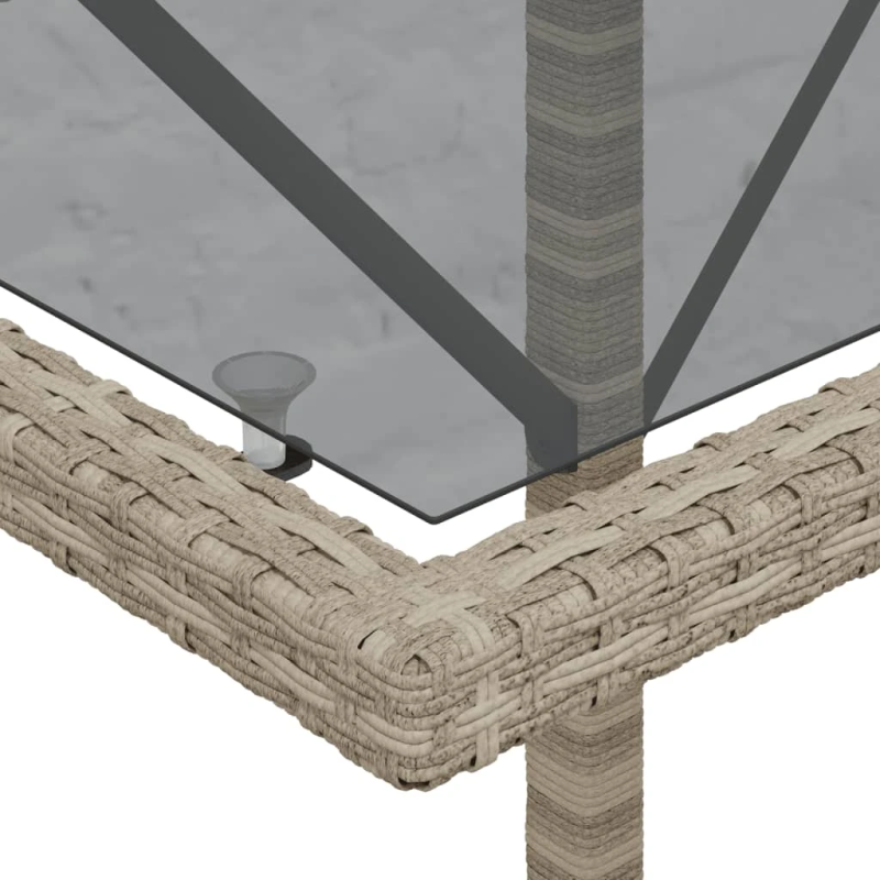 vidaXL 3-daļīgs bistro mēbeļu komplekts, matrači,pelēka PE rotangpalma