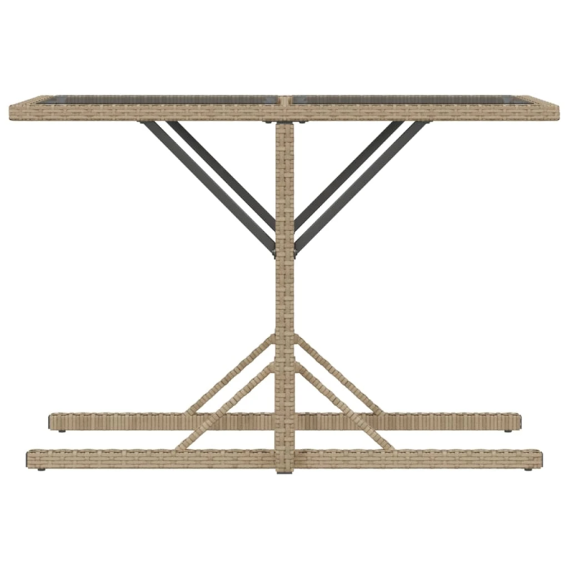 vidaXL 3-daļīgs bistro mēbeļu komplekts, matrači, bēša PE rotangpalma