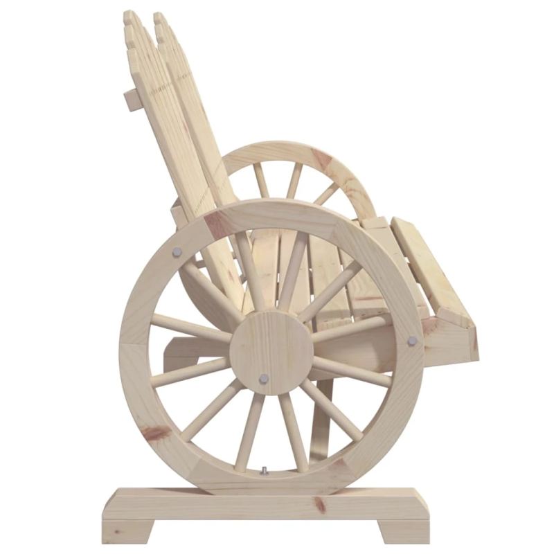 vidaXL divvietīgs dārza krēsls, egles masīvkoks