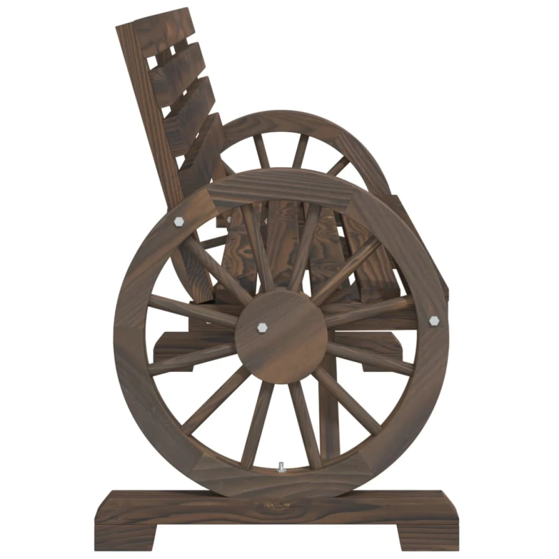 vidaXL divvietīgs dārza krēsls, egles masīvkoks