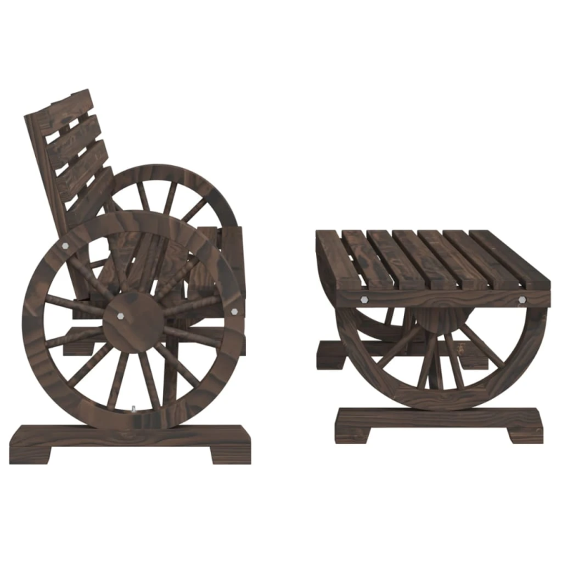 vidaXL 2-daļīgs dārza atpūtas mēbeļu komplekts, egles masīvkoks