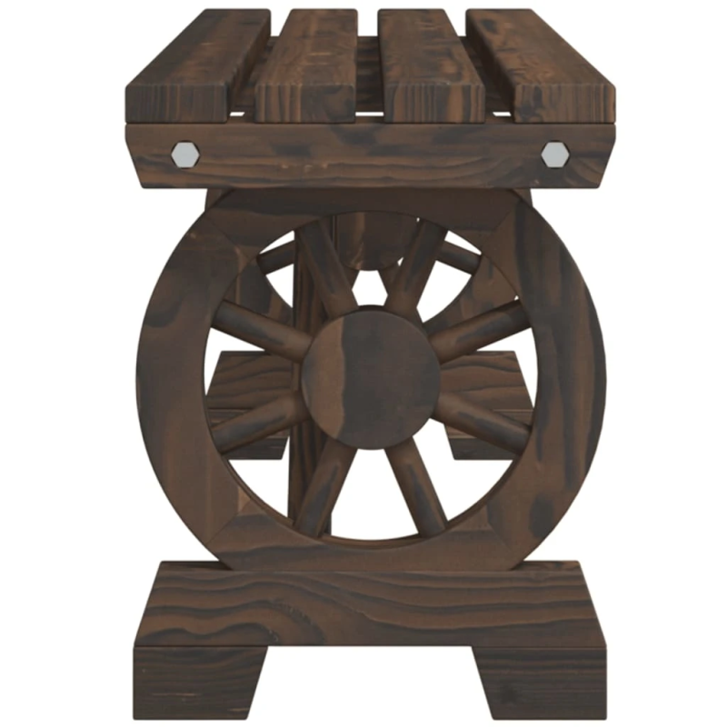 vidaXL dārza sols, 115 cm, egles masīvkoks