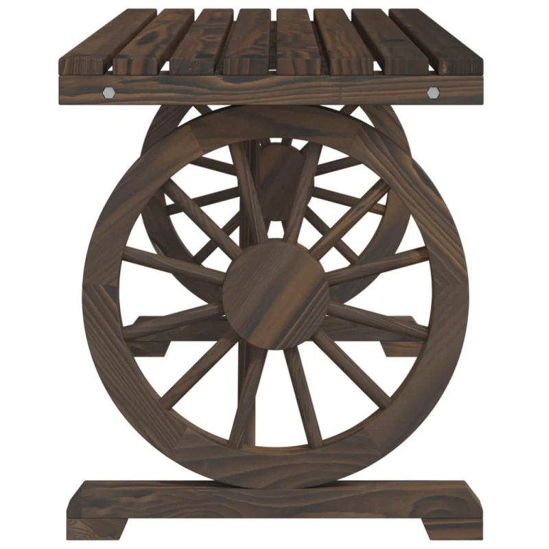 vidaXL dārza galds, 115x55x65 cm, egles masīvkoks