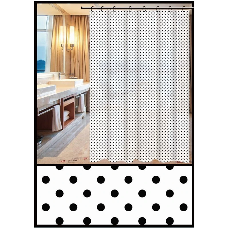 Vannas aizkars Home Accents ar āķiem. 180 x 180 cm