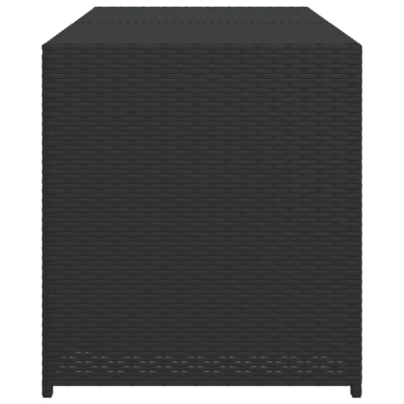 vidaXL dārza uzglabāšanas kaste, melna, 283 litri, PE rotangpalma