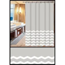 Bathroom curtain Home Accents with hooks. 180 x 180 cm