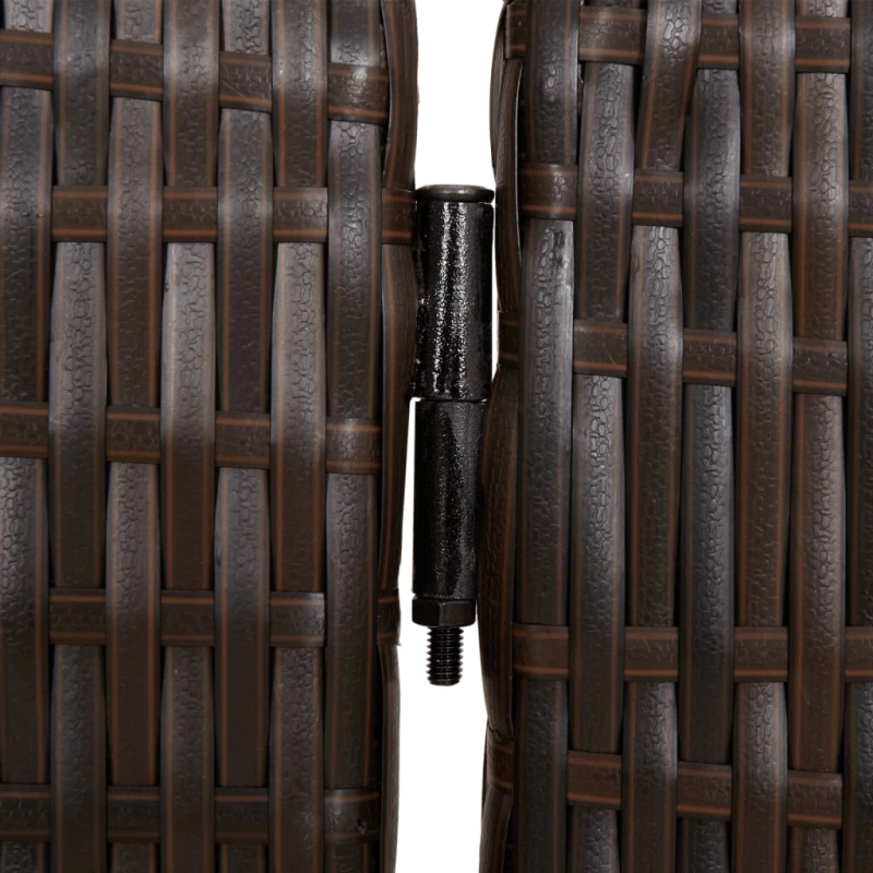 vidaXL istabas sadalītājs, 4 paneļi, brūna polirotangpalma