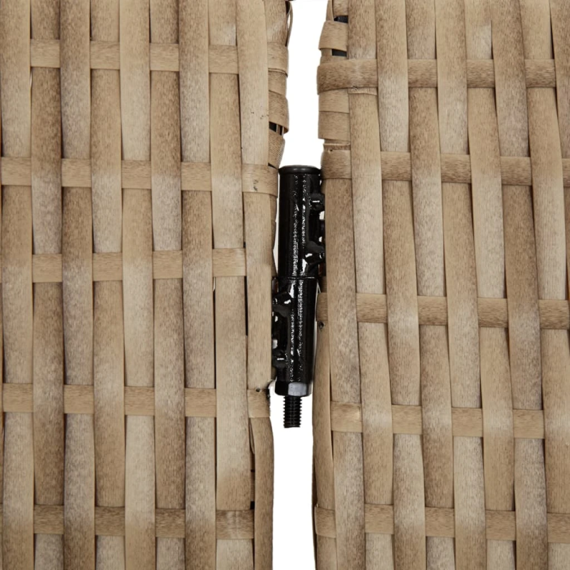 vidaXL istabas sadalītājs, 5 paneļi, bēša polirotangpalma