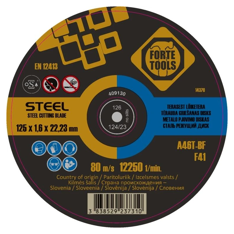 Griežamais disks forte tools 125x1,6x22
