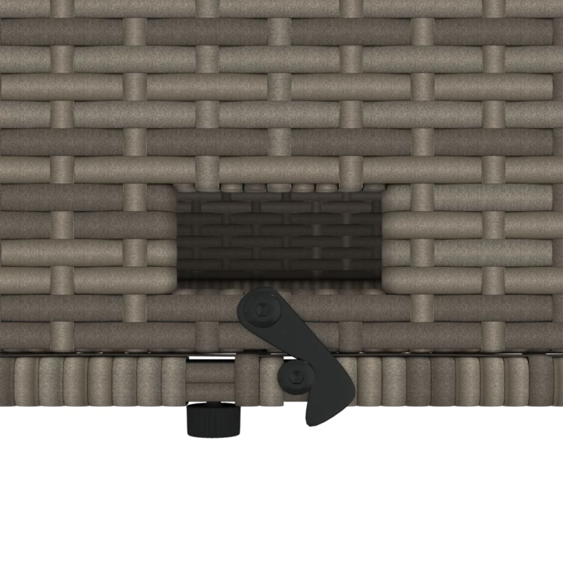 vidaXL divvietīgs dārza dīvāns ar matračiem, pelēka PE rotangpalma