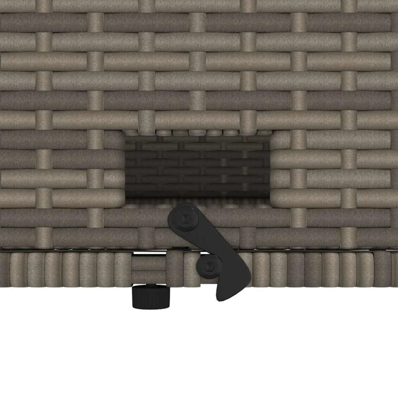 vidaXL divvietīgs dārza dīvāns ar matračiem, pelēka PE rotangpalma