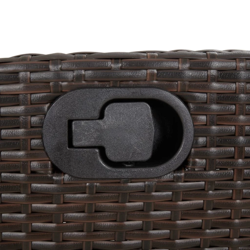 vidaXL dārza krēsli, 2 gab., ar matračiem, PE rotangpalma, brūni