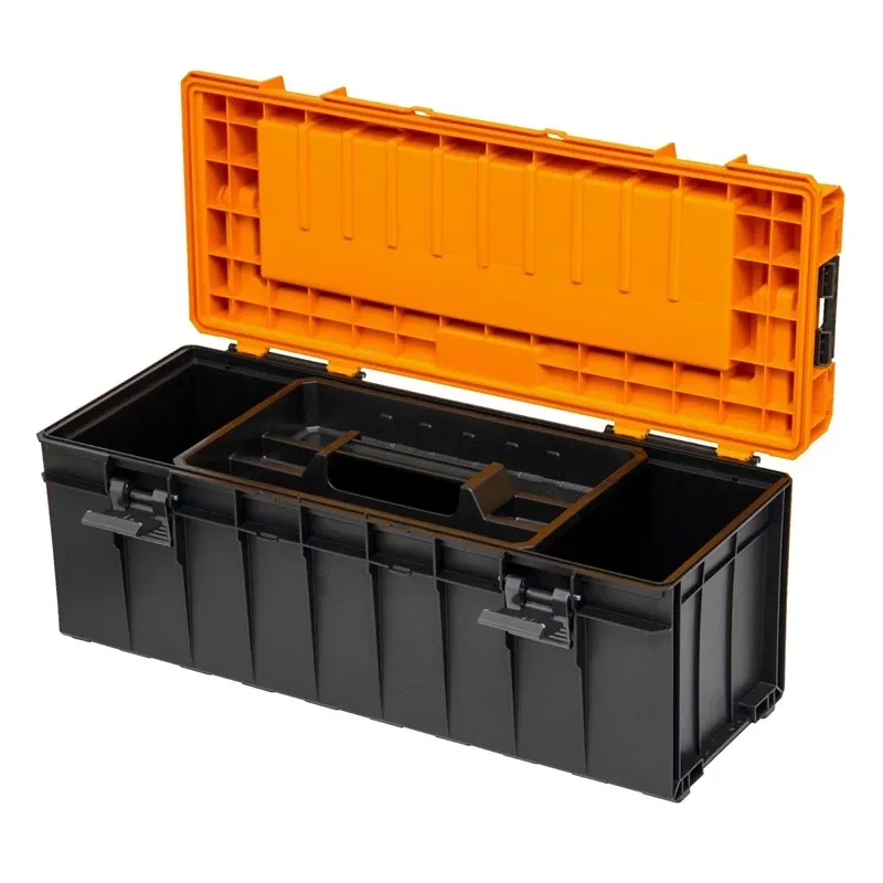 Instrumentu kaste Forte Tools SKRQPRO700POMLT002, 65 cm x 27.2 cm x 27 cm, melna krās.-dzeltena krās.