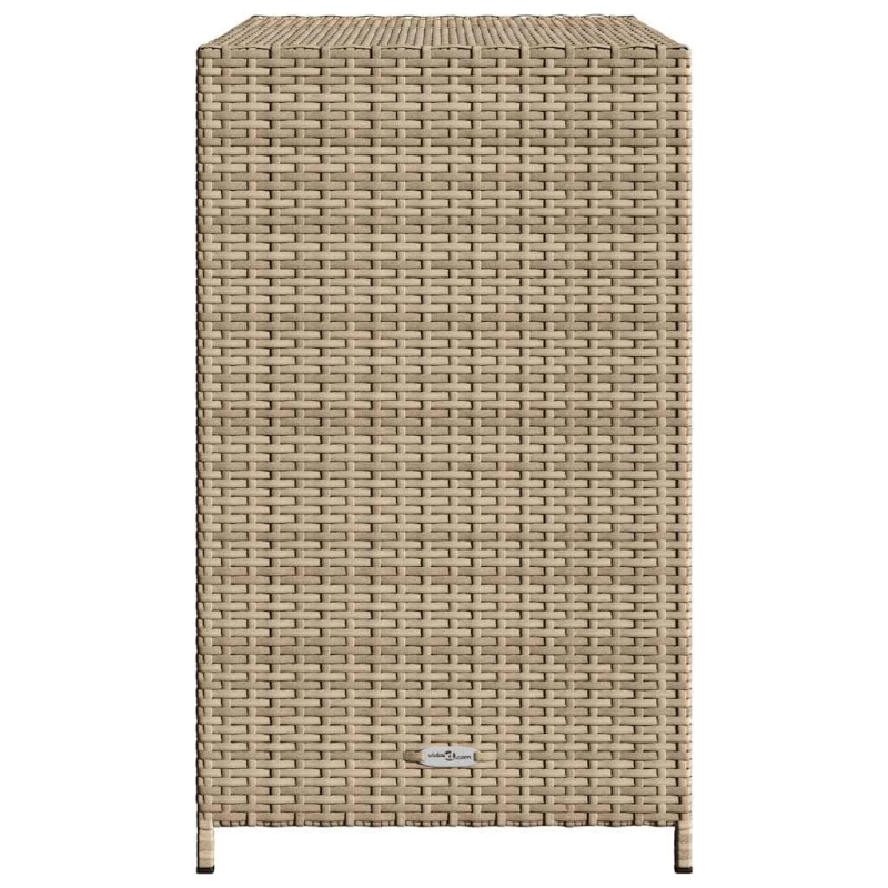 vidaXL dārza skapis, bēšs, 83x45x76 cm, PE rotangpalma