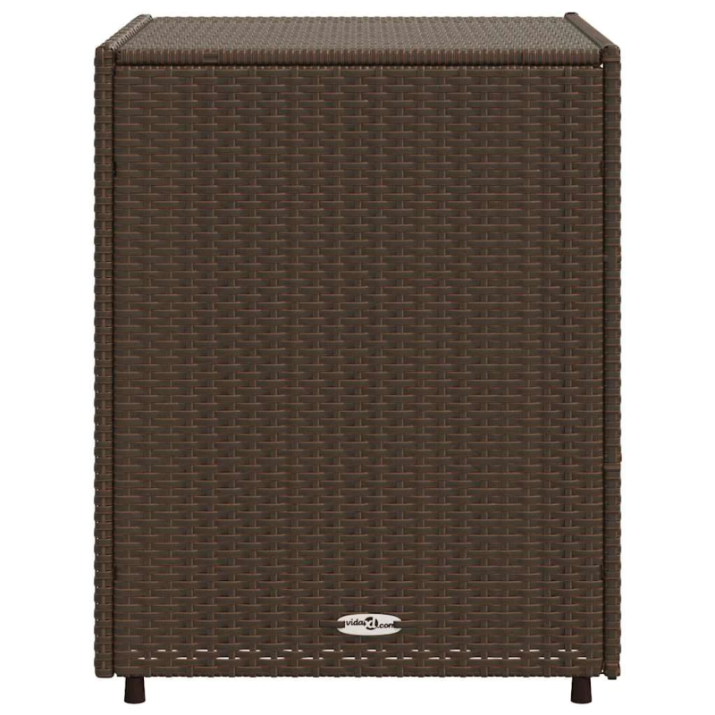 vidaXL dārza skapis, brūns, 55x59x69 cm, PE rotangpalma