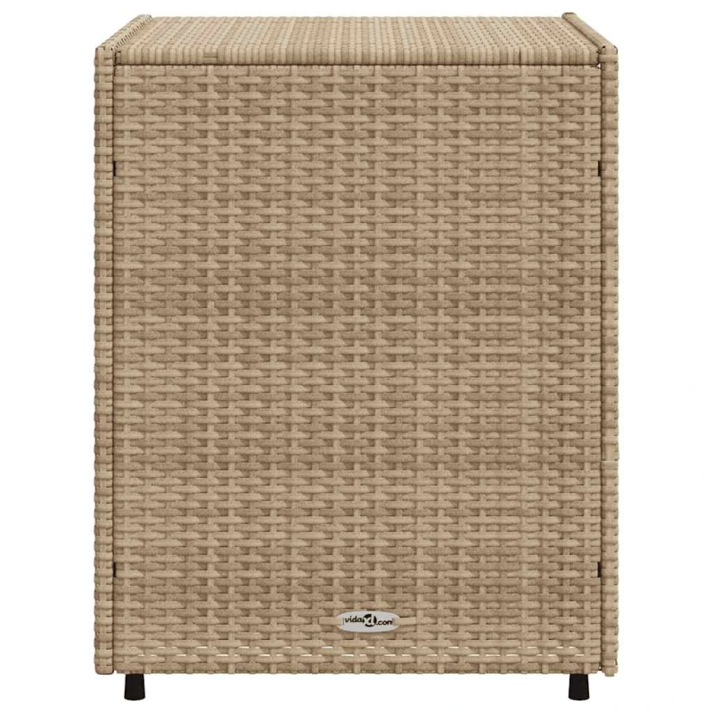 vidaXL dārza skapis, bēšs, 55x59x69 cm, PE rotangpalma