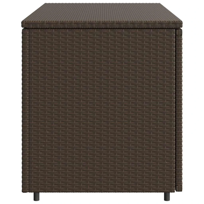 vidaXL dārza skapis, brūns, 110x55x60,5 cm, PE rotangpalma