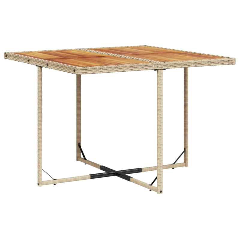 vidaXL 9-daļīgs virtuves mēbeļu komplekts ar matračiem, PE rotangpalma