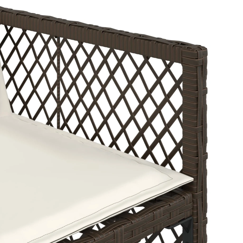 vidaXL 9-daļīgs dārza mēbeļu komplekts, matrači, brūna PE rotangpalma