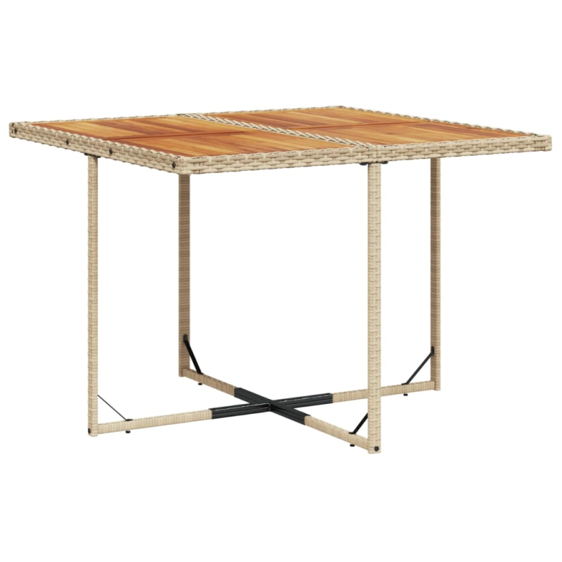 vidaXL 11-daļīgs dārza mēbeļu komplekts, matrači, bēša PE rotangpalma