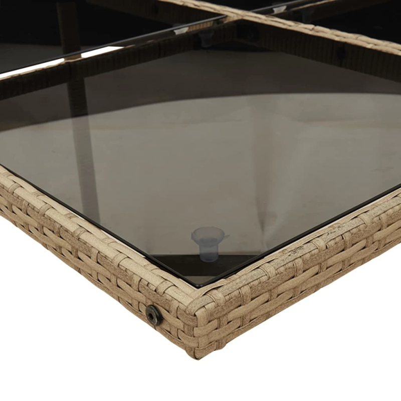 vidaXL 11-daļīgs virtuves mēbeļu komplekts ar matračiem,PE rotangpalma