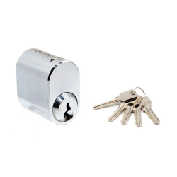 Skandināvu tipa ovāls cilindrs. 32 mm. niķelēts