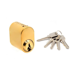 Skandināvu tipa ovāls cilindrs. 32 mm. pārklāts ar misiņu