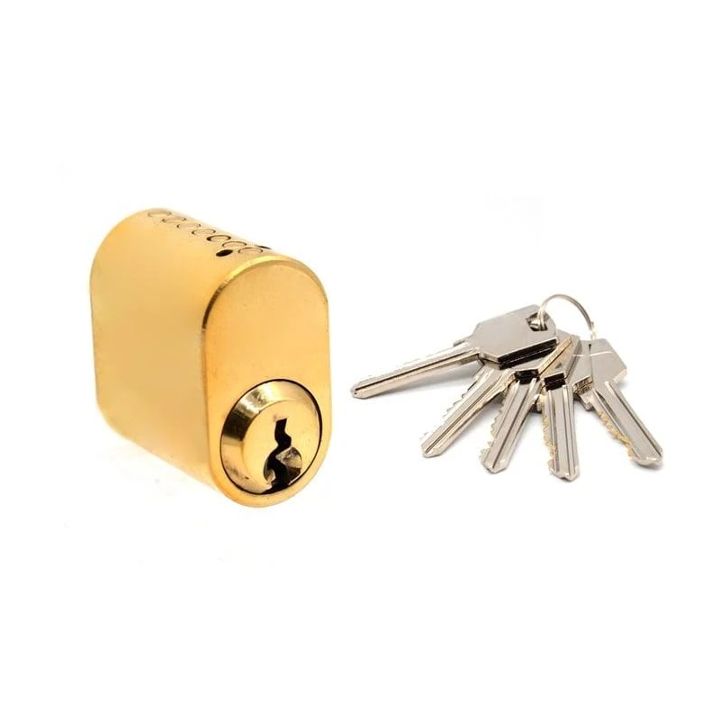 Skandināvu tipa ovāls cilindrs. 32 mm. pārklāts ar misiņu