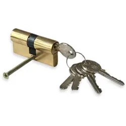 Lock cylinder. 100 mm. 50×50 mm. brass-coated